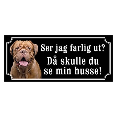 Dogue de bordeaux hundskyltar
