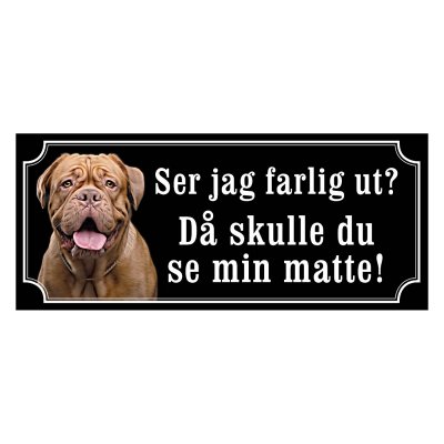 Dogue de bordeaux hundskyltar