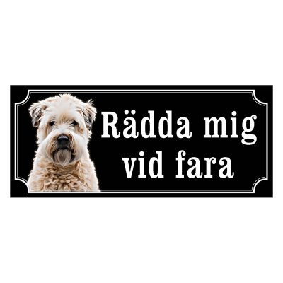 Irish softcoated wheaten terrier hundskylt