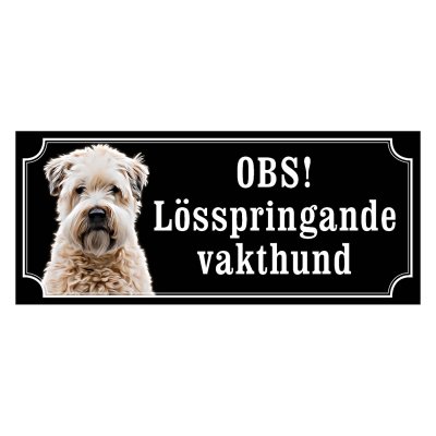 Irish softcoated wheaten terrier hundskylt
