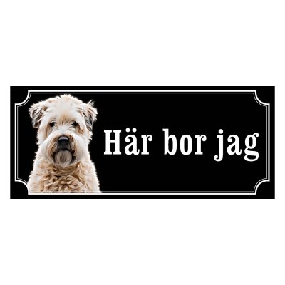 Irish softcoated wheaten terrier hundskylt