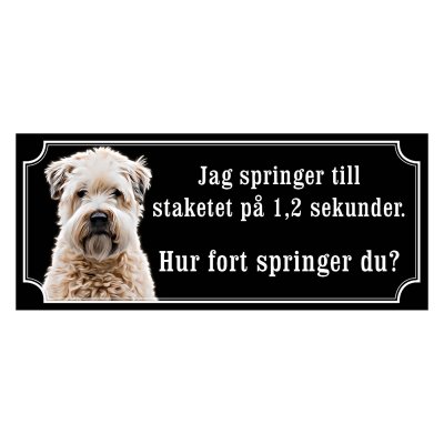 Irish softcoated wheaten terrier hundskylt