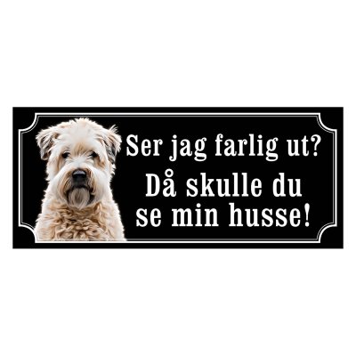 Irish softcoated wheaten terrier hundskylt