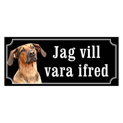 Schillerstövare hundskylt