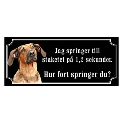 Schillerstövare hundskylt