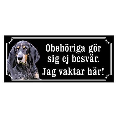 Schweizisk stövare hundskylt