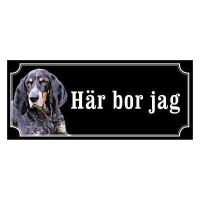 Schweizisk stövare hundskylt
