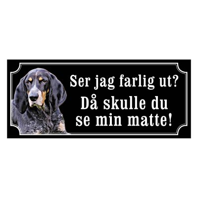 Schweizisk stövare hundskylt