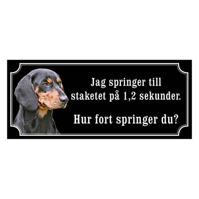 Schweizisk stövare hundskylt