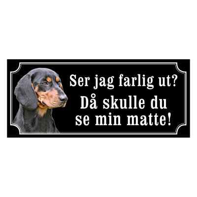 Schweizisk stövare hundskylt