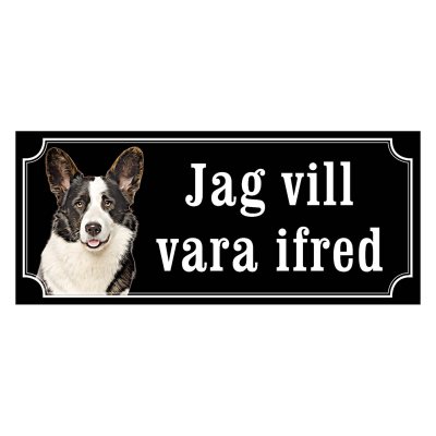 Welsh corgi cardigan hundskylt