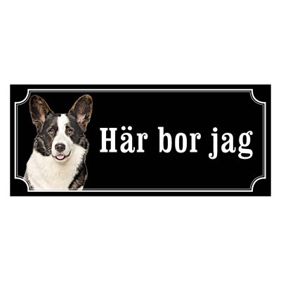 Welsh corgi cardigan hundskylt