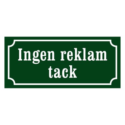 Ingen reklam tack
