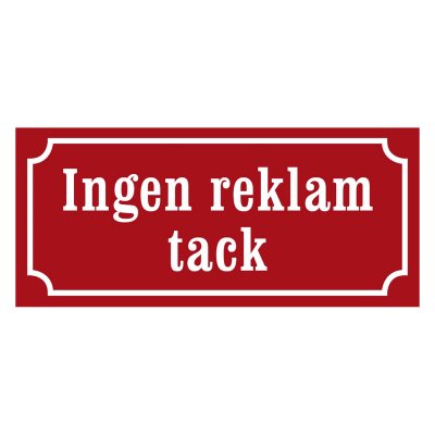 Ingen reklam tack
