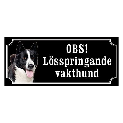 Karelsk björnhund - emaljskylt