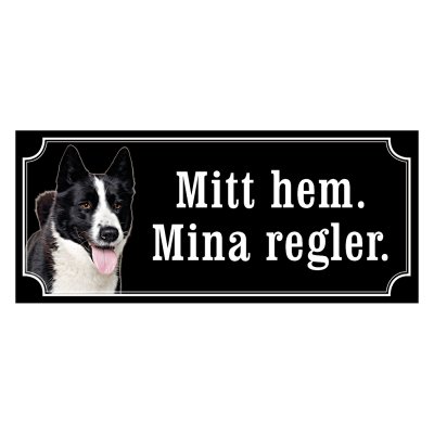 Karelsk björnhund - emaljskylt