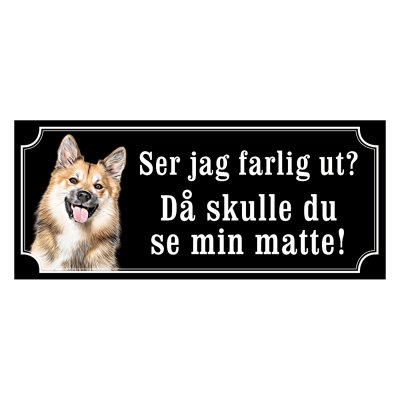 Isländsk fårhund - Hundskylt