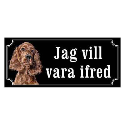 Irländsk setter - Hundskylt
