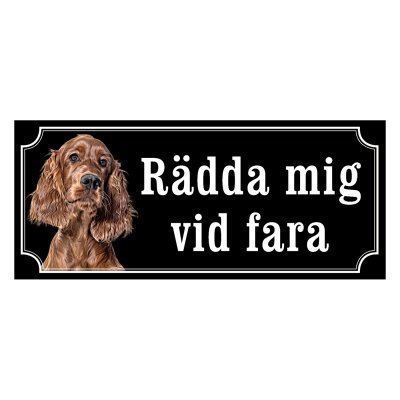 Irländsk setter - Hundskylt