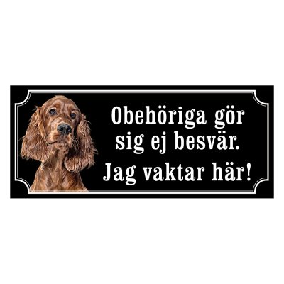 Irländsk setter - Hundskylt