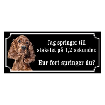 Irländsk setter - Hundskylt