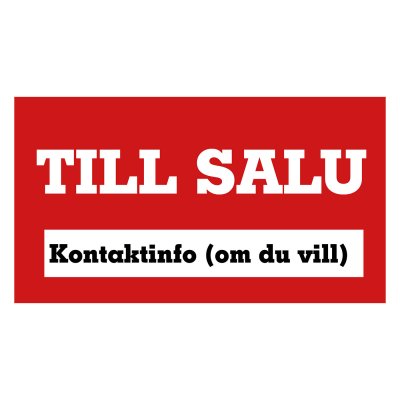 Till salu - olika storlekar