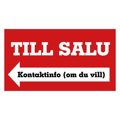 köpa till saluskylt med eget telefonnummer