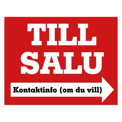 köpa till saluskylt med eget telefonnummer
