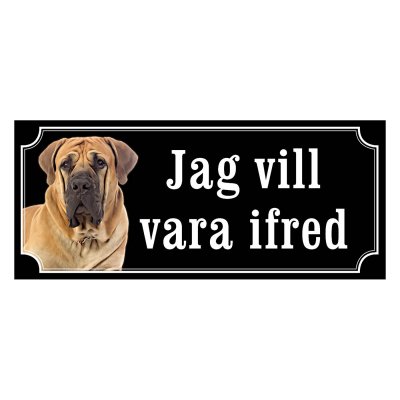 boerboel skylt varning för hunden