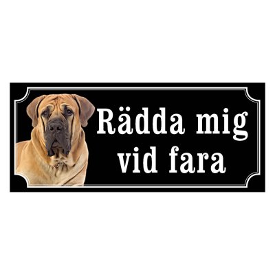 boerboel skylt varning för hunden