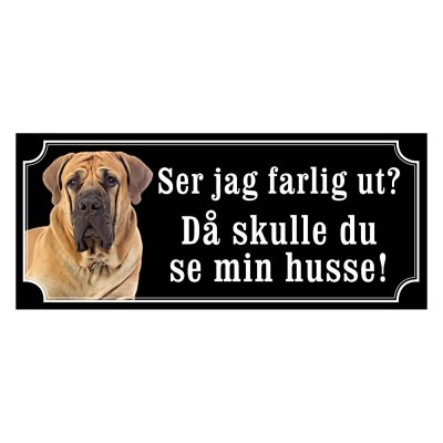 boerboel skylt varning för hunden