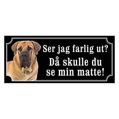 boerboel skylt varning för hunden