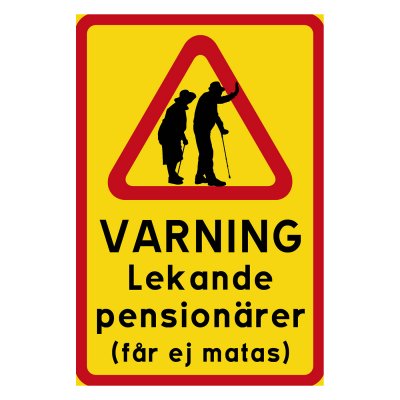 varning för lekande pensionärer får ej matas