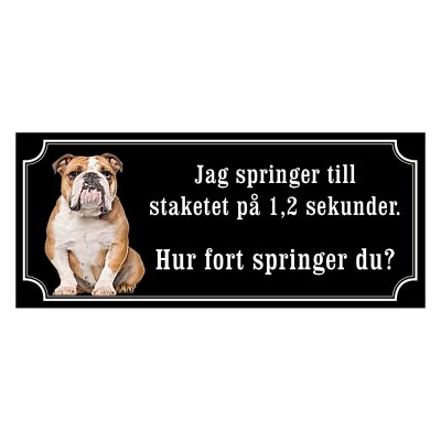 Olde english bulldog - hundskylt