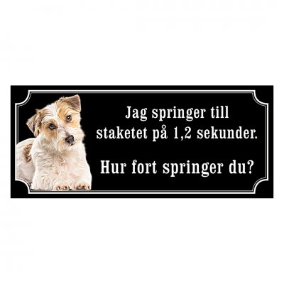 Parson russel terrier - hundskylt