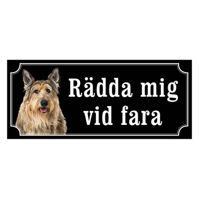 Berger picard gammaldags stil emaljskylt hund