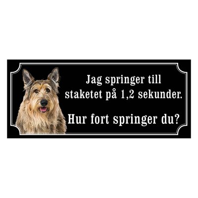 Berger picard gammaldags stil emaljskylt hund