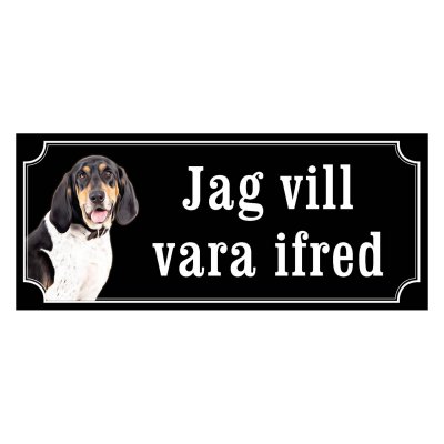 Bluetick coonhound gammaldags stil emaljskylt hund