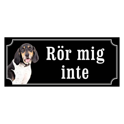 Bluetick coonhound gammaldags stil emaljskylt hund