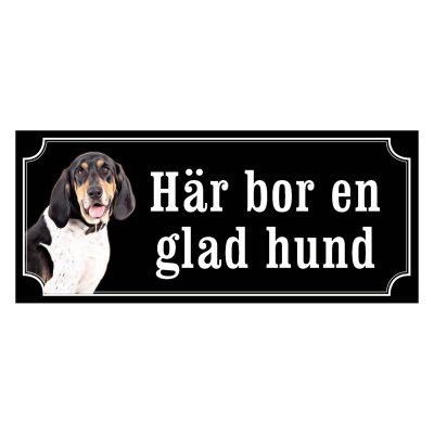Bluetick coonhound gammaldags stil emaljskylt hund