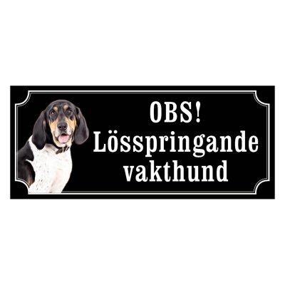 Bluetick coonhound gammaldags stil emaljskylt hund