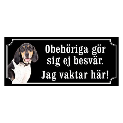 Bluetick coonhound gammaldags stil emaljskylt hund