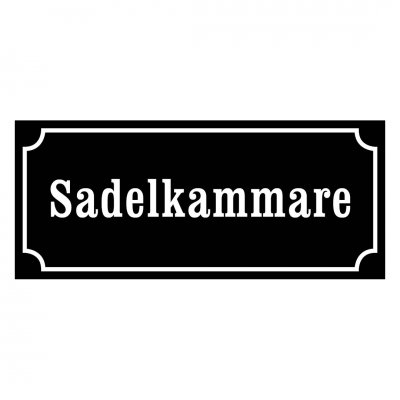 Sadelkammare, skylt sadelkammare, gammaldags stil