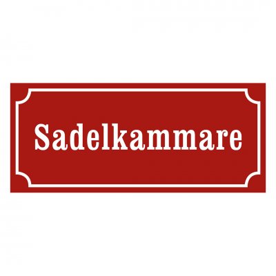 Sadelkammare, skylt sadelkammare, gammaldags stil
