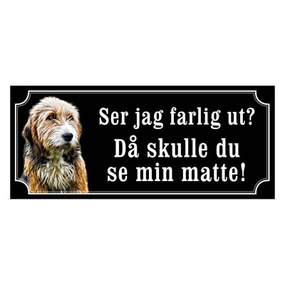 Bosanski gammaldags stil emaljskylt hund