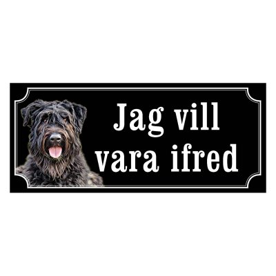 Bouvier des flandres gammaldags stil emaljskylt hund