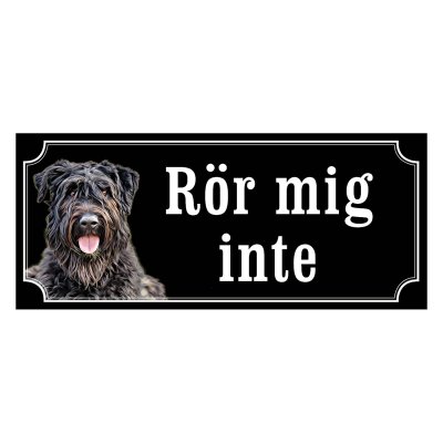 Bouvier des flandres gammaldags stil emaljskylt hund
