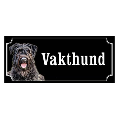 Bouvier des flandres gammaldags stil emaljskylt hund
