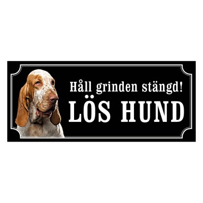 Bracco italiano gammaldags stil emaljskylt hund
