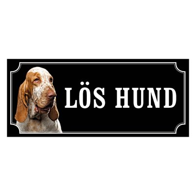Bracco italiano gammaldags stil emaljskylt hund